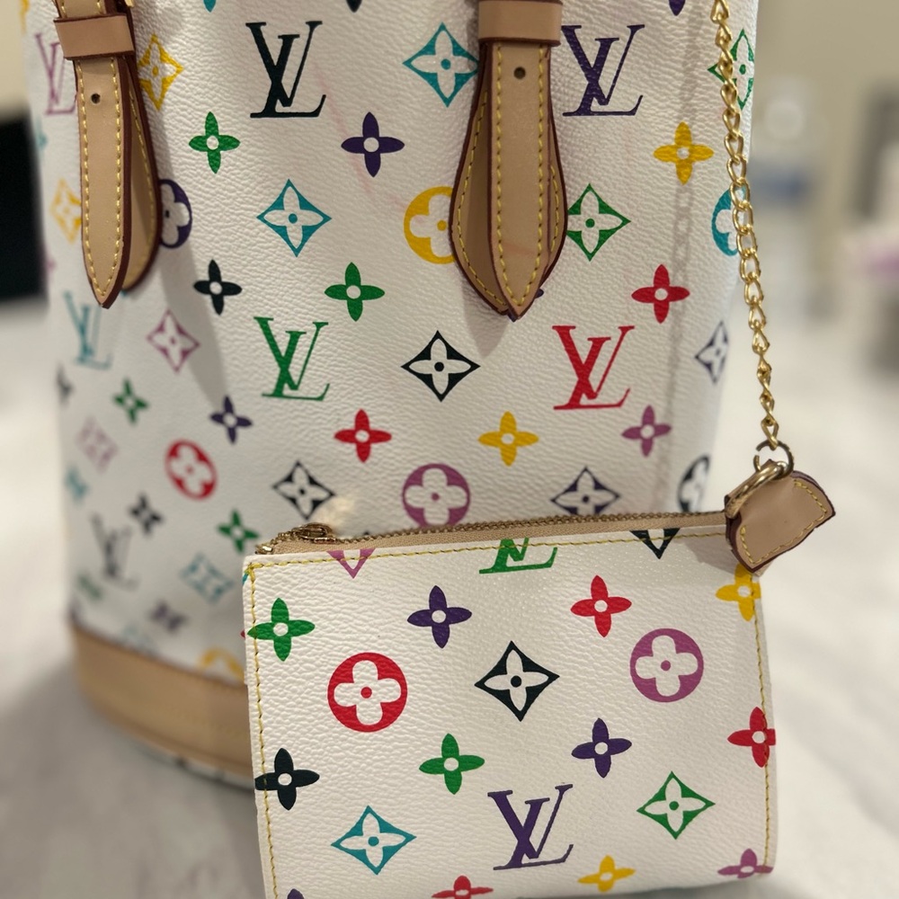 Louis Vuitton Multicolor Bucket Leather Handbag - Picture 2 of 11